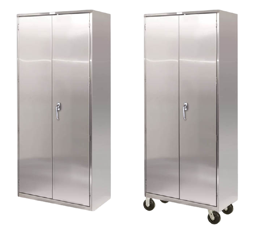 Stainless Steel Flush Door Storage Cabinets